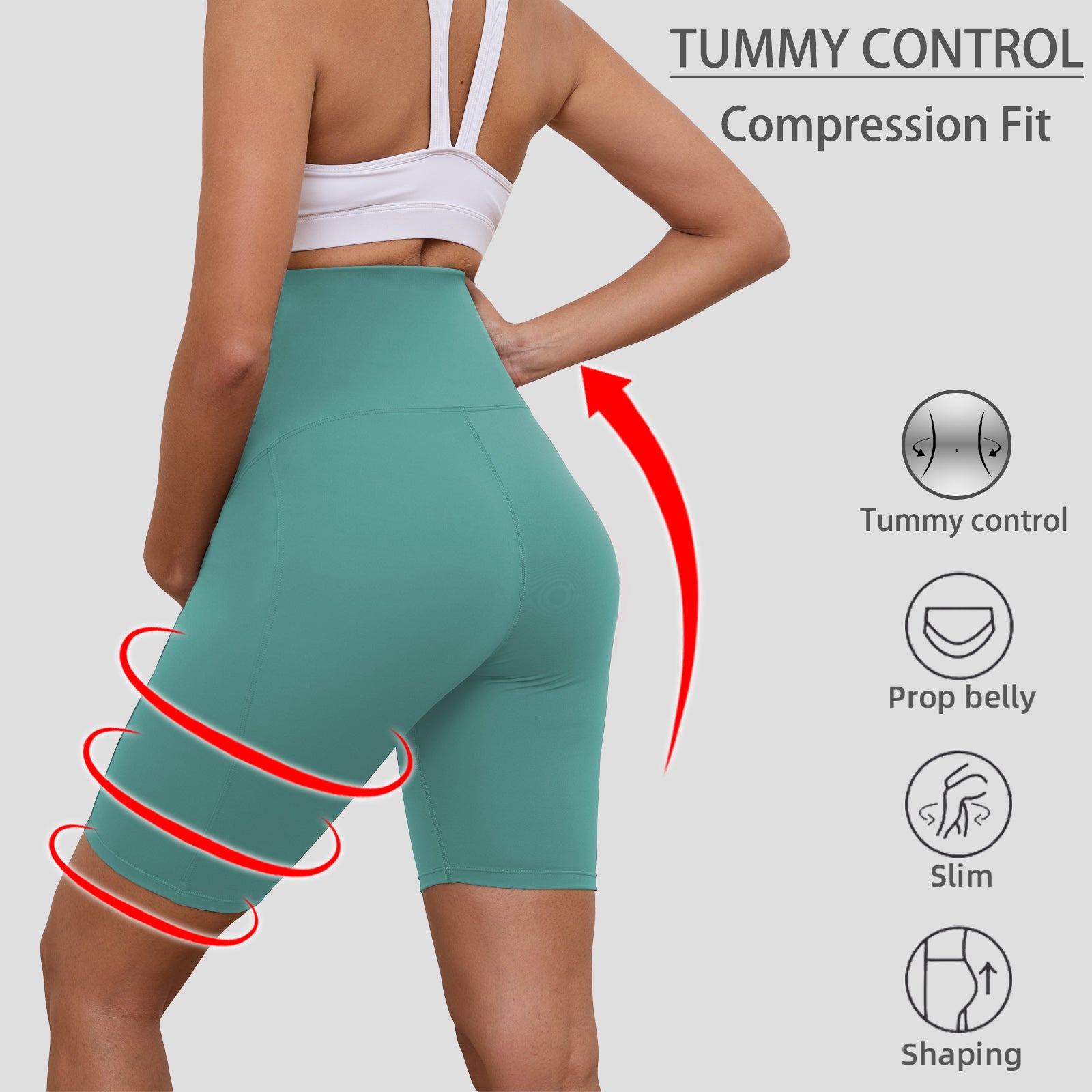 DDLUYY Women's Plus Size Butterluxe Tummy Control High Waist Yoga Shorts Workout Athletic Biker Shorts with Pockets 3-Pack