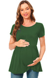 Bearsland Maternity Tops Short Sleeve Scoop Neck Pregnancy Clothes