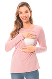 Bearsland Women's Maternity Clothes Long Sleeves Breastfeeding Shirts