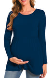 Beaisland Women's Long Sleeve Maternity Shirts Basic Casual Pregnancy Top