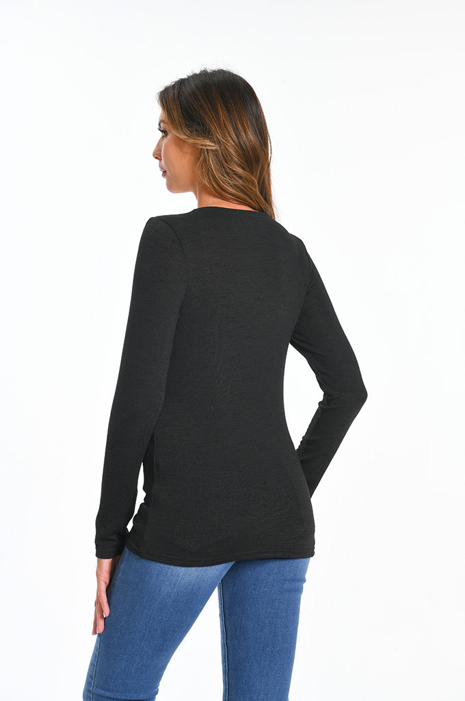 Women's 3 Packs Maternity Clothes Long Sleeves Breastfeeding Shirts Nursing Top