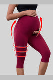 Women's Maternity Capri Leggings over The Belly Pregnancy Yoga Pants Workout Activewear Leggings 2-Pack