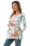 Bearsland  Long Sleeve Round Neck Casual Pregnancy Clothes