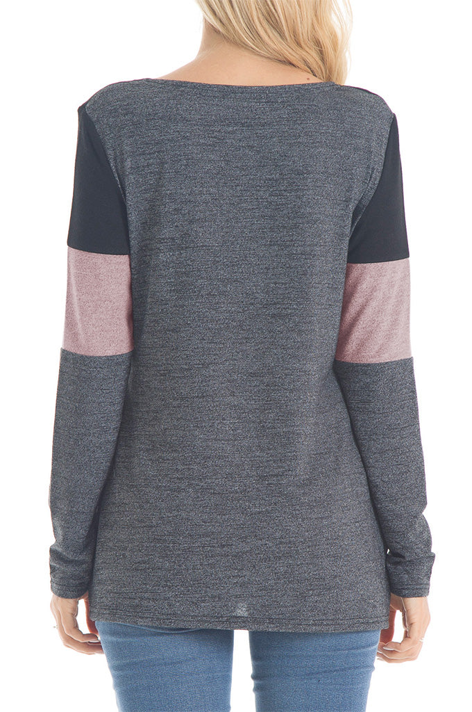 Women's 3 Packs Maternity Clothes Long Sleeves Breastfeeding Shirts Nursing Top