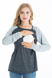 Bearsland Women's Maternity Clothes Long Sleeves Breastfeeding Shirts