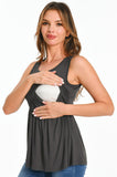 Bearsland Sleeveless Round Neck Nursing Tank Top