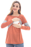 Bearsland Women's Maternity Clothes Long Sleeves Breastfeeding Shirts