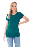 Bearsland Women's Maternity T-Shirt Classic Side Ruffle