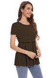 Bearsland Women’s Nursing Top 3pack Short Sleeve Scoop Neck Nursing Shirt