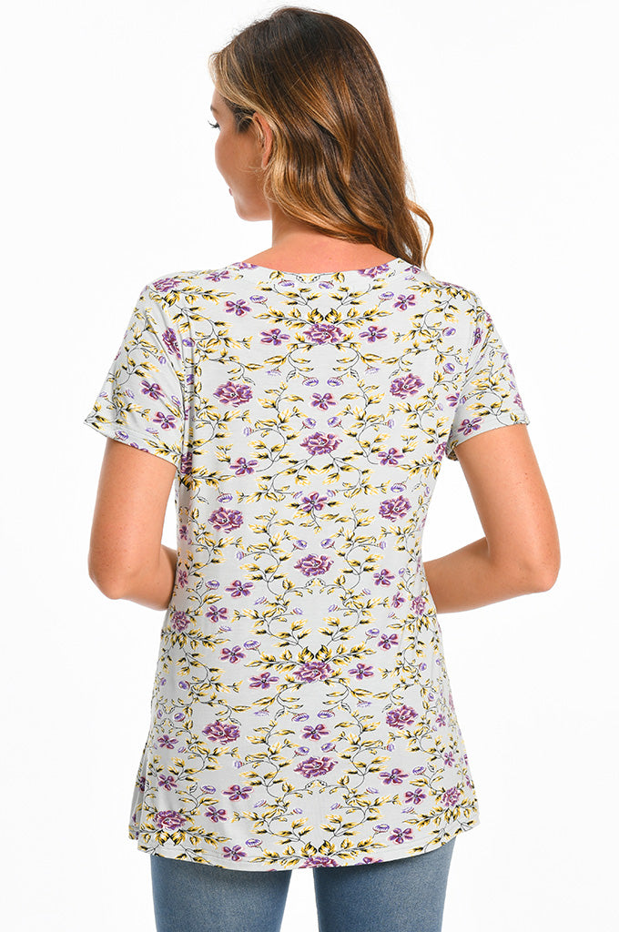 Bearsland Womens V Neck Nursing Tops Maternity Breastfeeding Tee Shirts