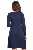 Bearsland Women's V-Neck Long Sleeve Maternity Dresses Nursing Dresses