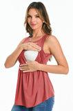 Bearsland Sleeveless Round Neck Nursing Tank Top
