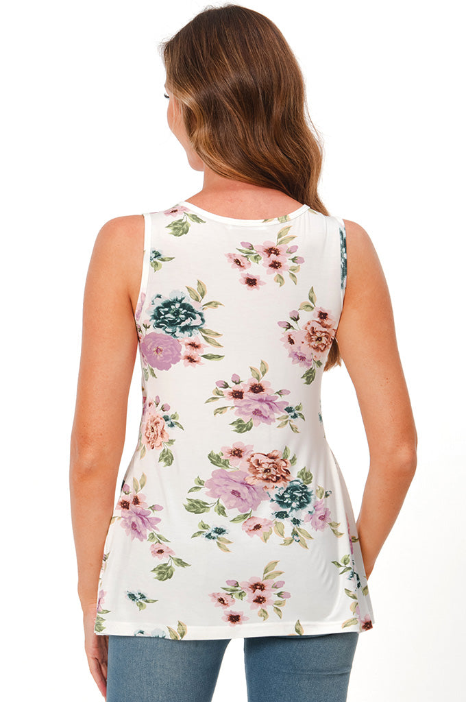 Bearsland Women's Sleeveless Round Neck Nursing Tank Top