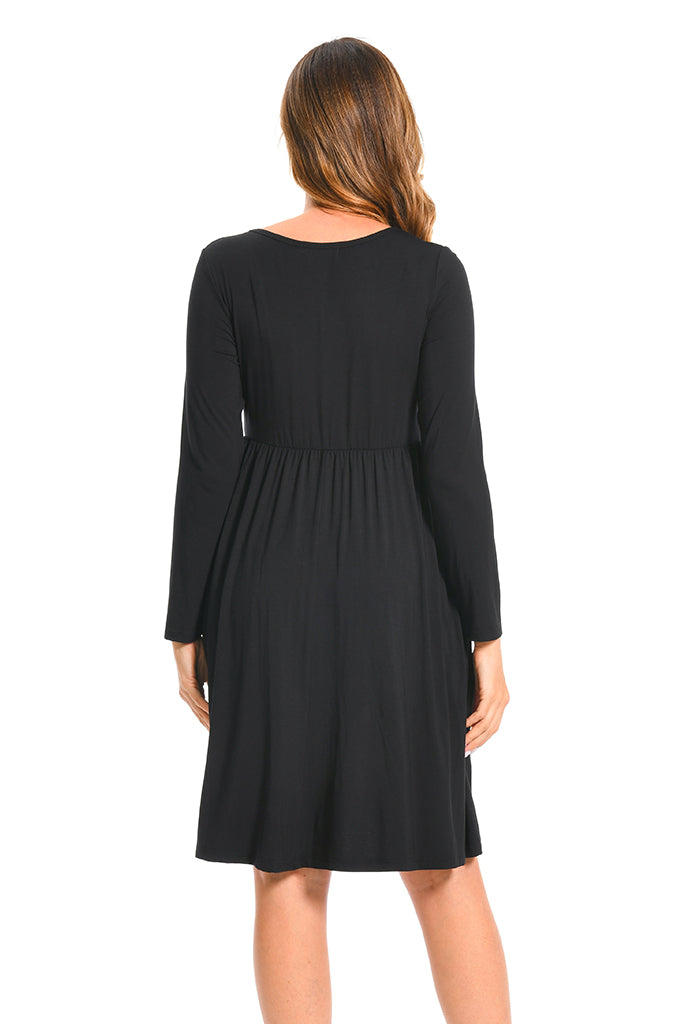 Bearsland Women's Long Sleeve Maternity Dresses with Pocket Bearsland Women's Long Sleeve Maternity Dresses with Pocket