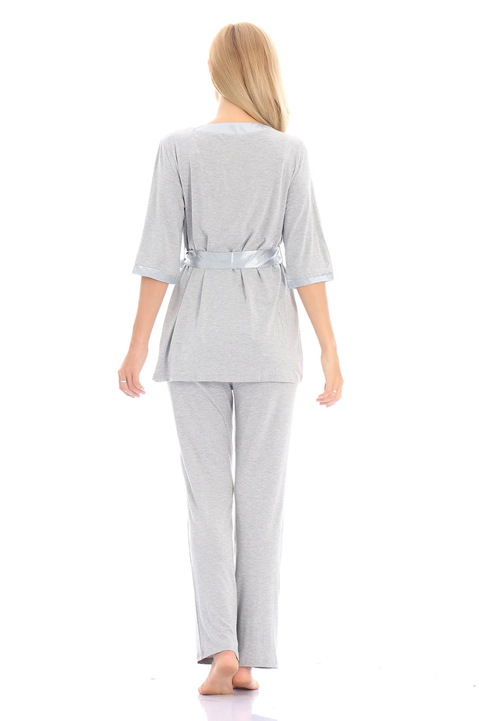 Bearsland Maternity Nursing Pajamas 3 Piece Set