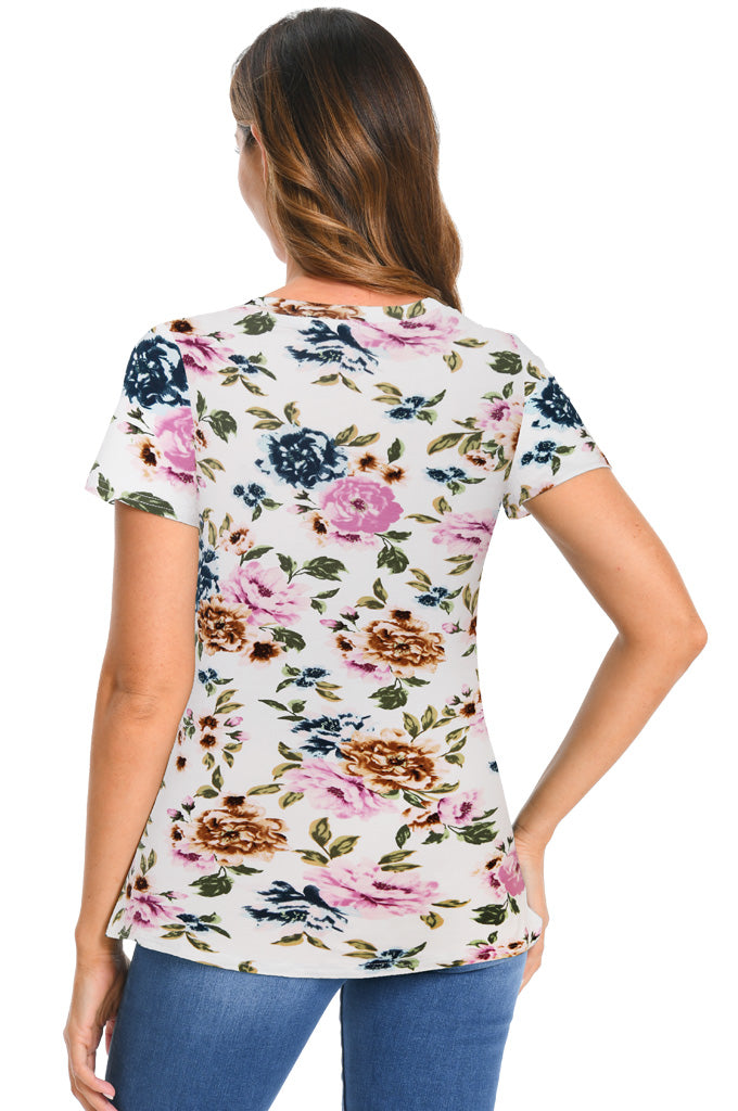 Bearsland Womens V Neck Nursing Tops Maternity Breastfeeding Tee Shirts