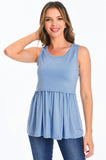 Bearsland Sleeveless Round Neck Nursing Tank Top