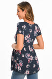 Bearsland Scoop Neck Short Sleeve  Maternity Tops