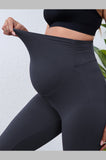 Women's Maternity Capri Leggings over The Belly Pregnancy Yoga Pants Workout Activewear Leggings 2-Pack