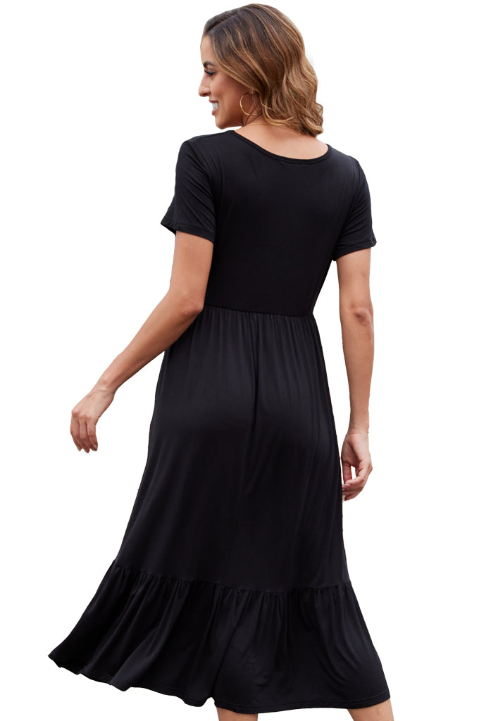 BEARSLAND round neck short sleeve maternity dress