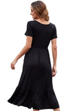 BEARSLAND round neck short sleeve maternity dress