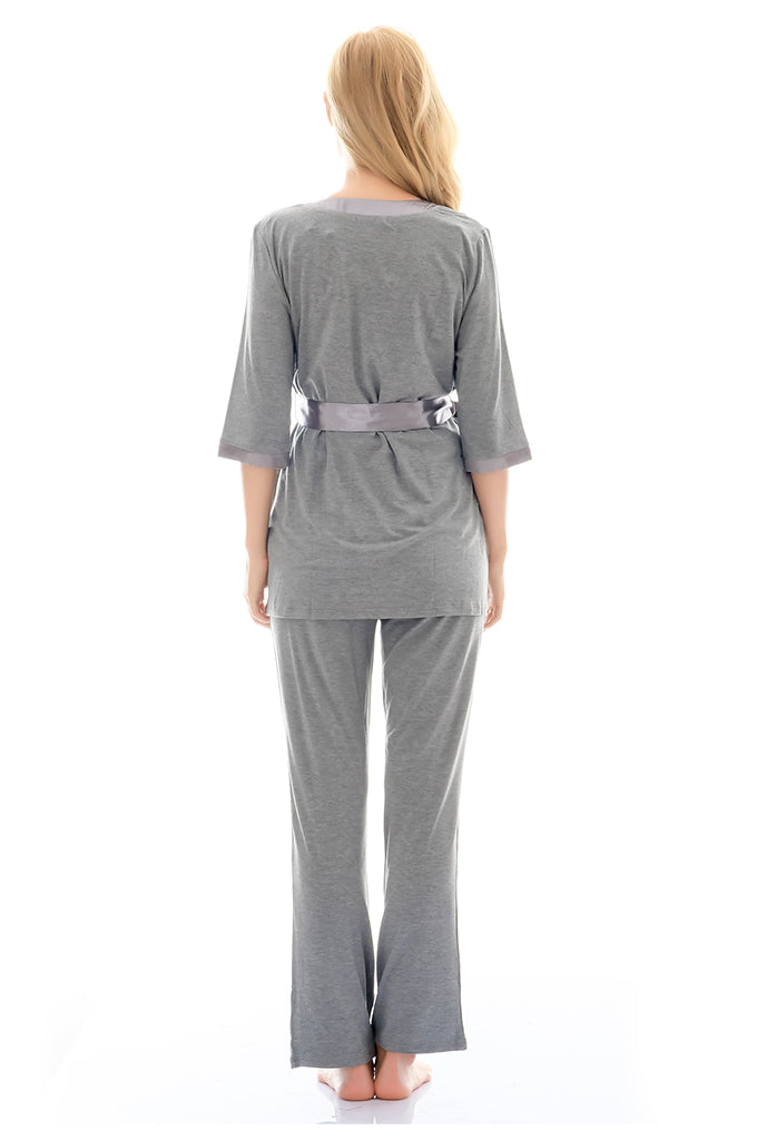 Bearsland Maternity Nursing Pajamas 3 Piece Set