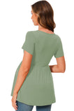 Bearsland Maternity Tops Short Sleeve Scoop Neck Breastfeeding Shirt