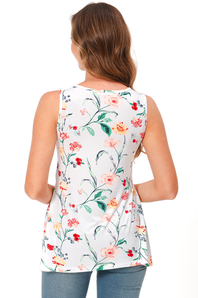 Bearsland Women's Sleeveless Round Neck Nursing Tank Top