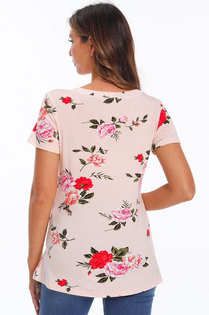 Bearsland Womens V Neck Nursing Tops Maternity Breastfeeding Tee Shirts