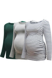 Bearsland Womens Maternity Long Sleeve Tshirt 3 Packs