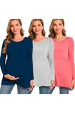 Beaisland Women's Long Sleeve Maternity Shirts Basic Casual Pregnancy Top