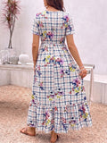 Beaisland round neck short sleeve maternity dress