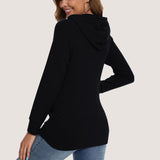 Bearsland Women's Maternity Hoodie Long Sleeves Shirt Casual V neck Top