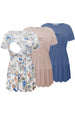 Haze Blue & Light Apricot & Blue Roses