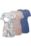 Bearsland Women’s Nursing Top 3pack Short Sleeve Scoop Neck Nursing Shirt