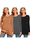 Beaisland Women's Long Sleeve Maternity Shirts Basic Casual Pregnancy Top