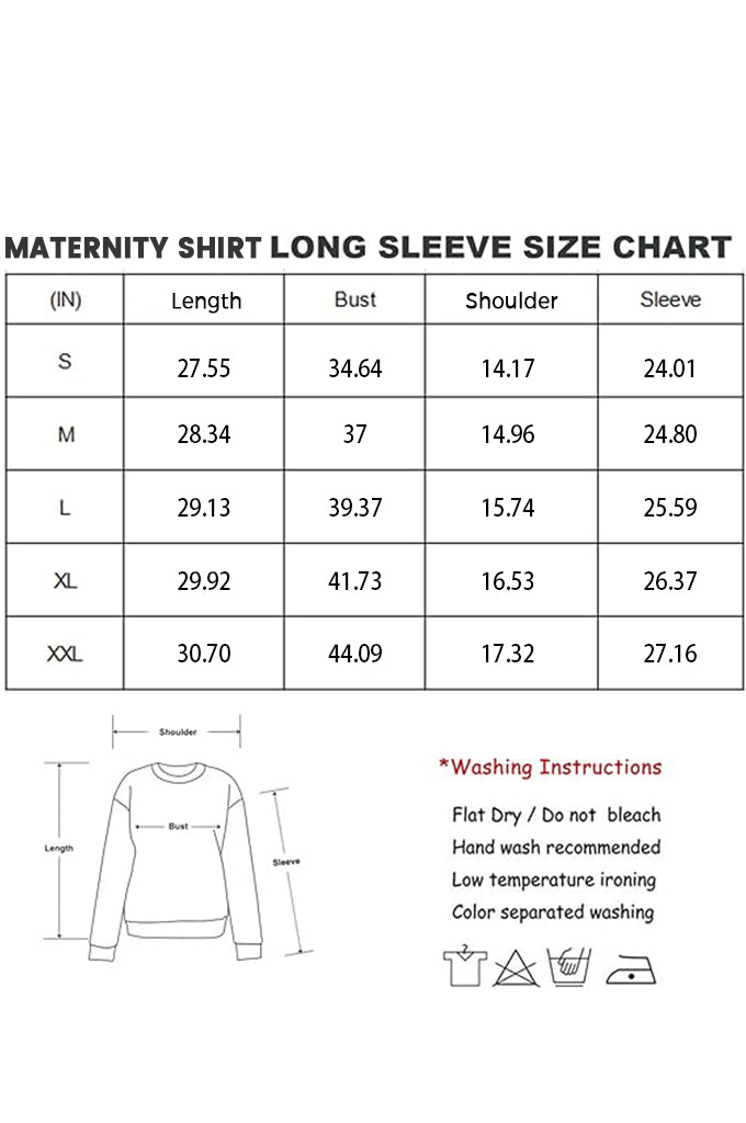 Bearsland  Long Sleeve Round Neck Casual Pregnancy Clothes