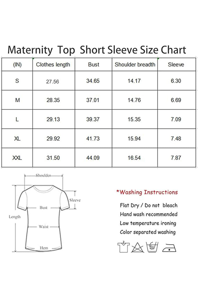 Bearsland Maternity Tops Short Sleeve Scoop Neck Breastfeeding Shirt