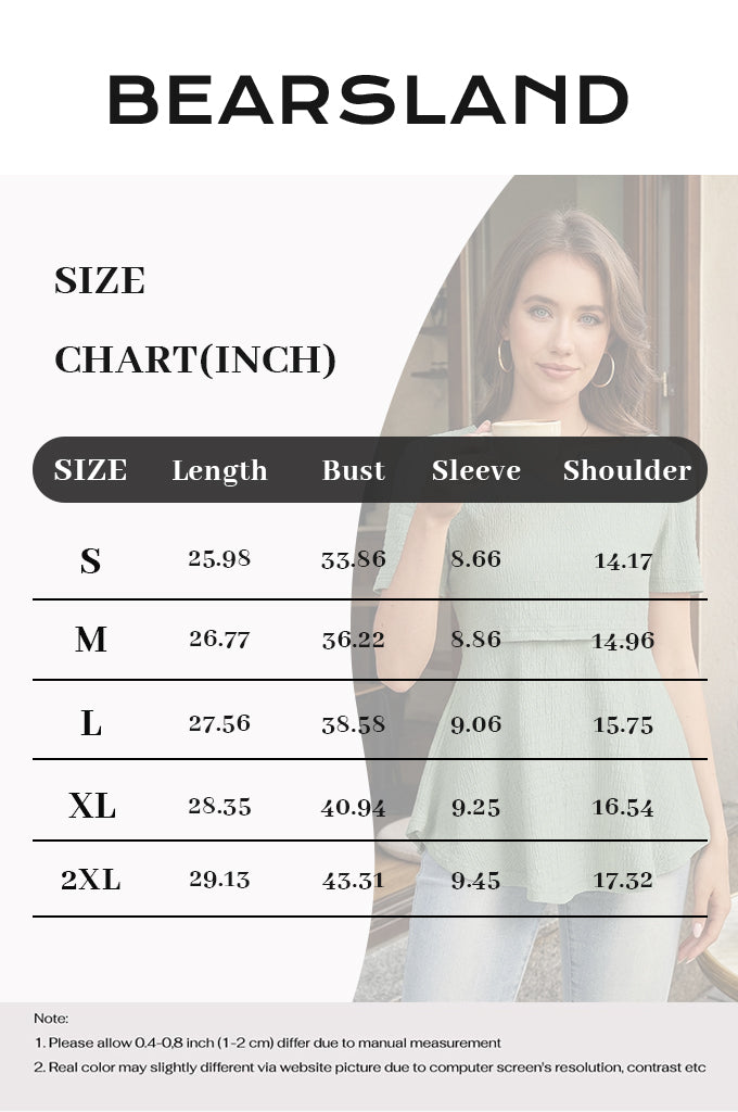 Bearsland 3-pack Short Sleeve V-Neck Nursing Shirt