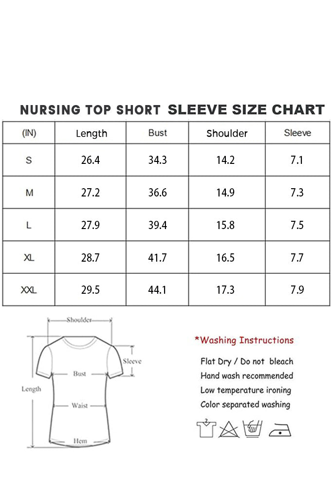 Bearsland Women’s Nursing Top 3pack Short Sleeve Scoop Neck Nursing Shirt