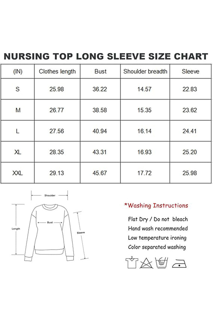 Bearsland Women’s Nursing Top Long Sleeve Scoop Neck Nursing Shirt