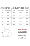 Bearsland Women’s Nursing Top Long Sleeve Scoop Neck Nursing Shirt