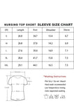 Bearsland Women’s Nursing Top Short Sleeve Scoop Neck Patchwork Nursing Shirt