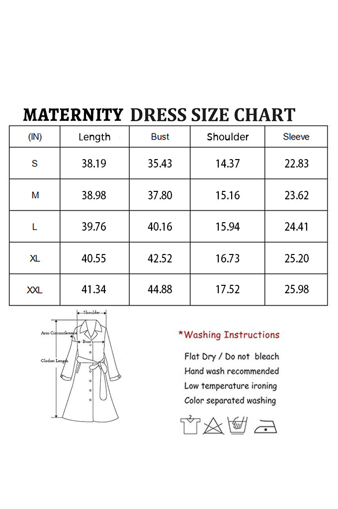 Bearsland Women's Short Sleeve Maternity Dress with Pocket