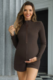 Bearsland Half-Zip Maternity Jumpsuit