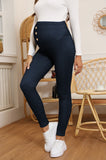 Bearsland Fleece-Lined Maternity Trousers with Adjustable Waistband