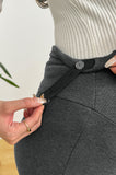 Bearsland Fleece-Lined Maternity Trousers with Adjustable Waistband