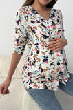Bearsland Long-sleeved Fashionable Printed Maternity Cardigan