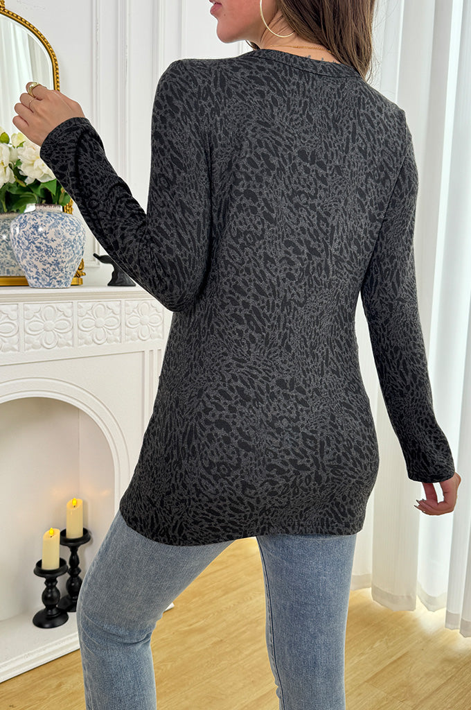 Bearsland Long-sleeved Fashionable Printed Maternity Cardigan