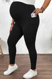Bearsland Women's Plus Size Maternity Pants with Pockets